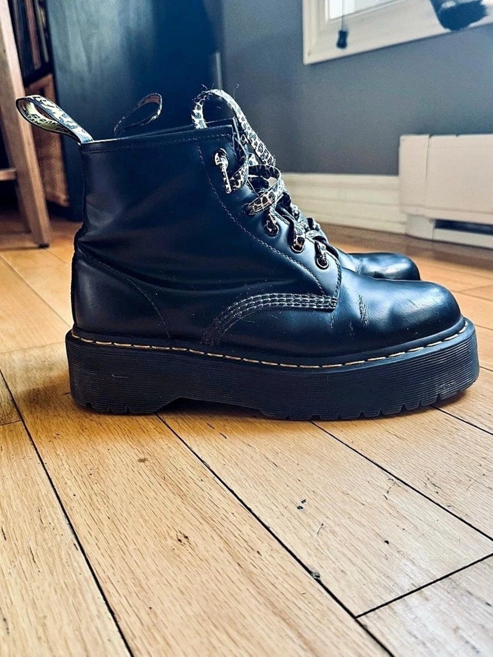 Dr. Martens 1460 Black Combat Boots UK8 - Picture 4 of 9